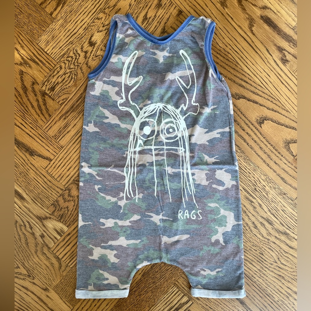 Rag to Raches tank monster romper